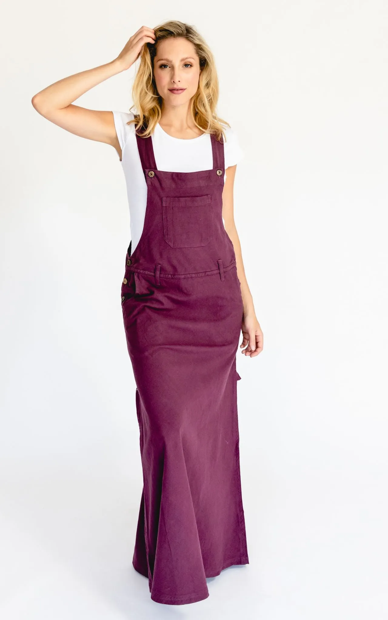 Overall Maxi Dress - Wine