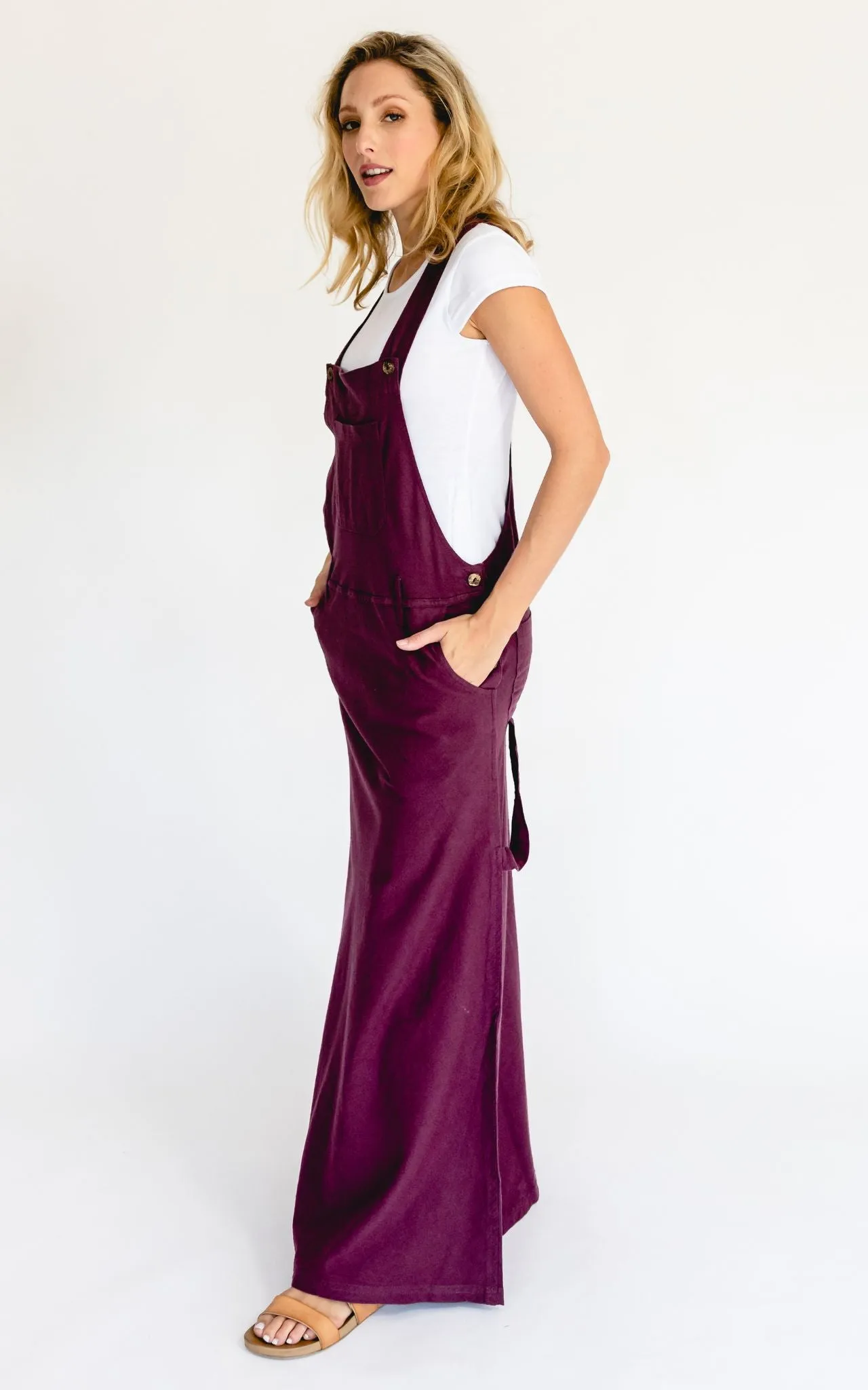 Overall Maxi Dress - Wine