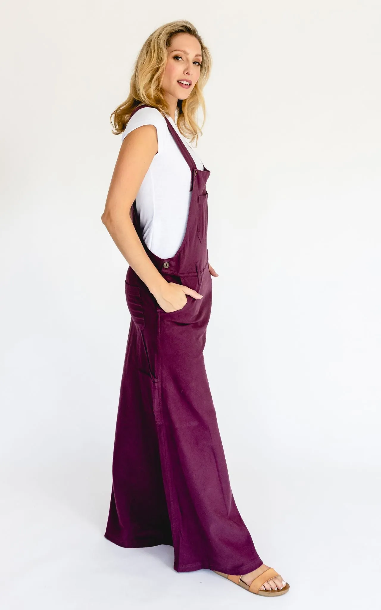 Overall Maxi Dress - Wine