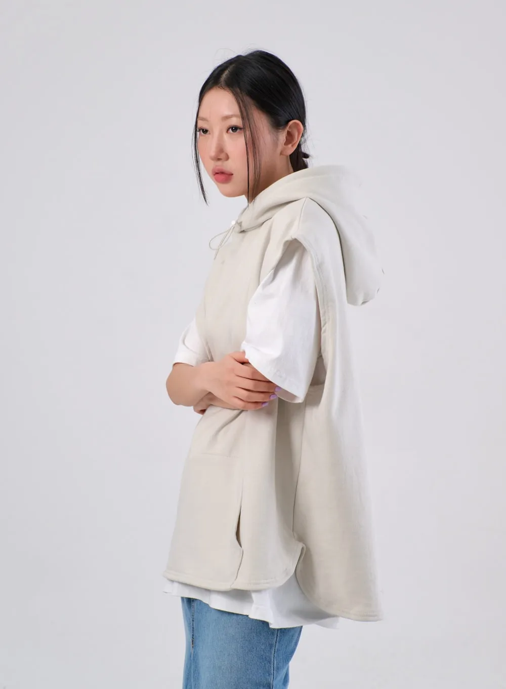 Oversized Hoodie Vest IA305