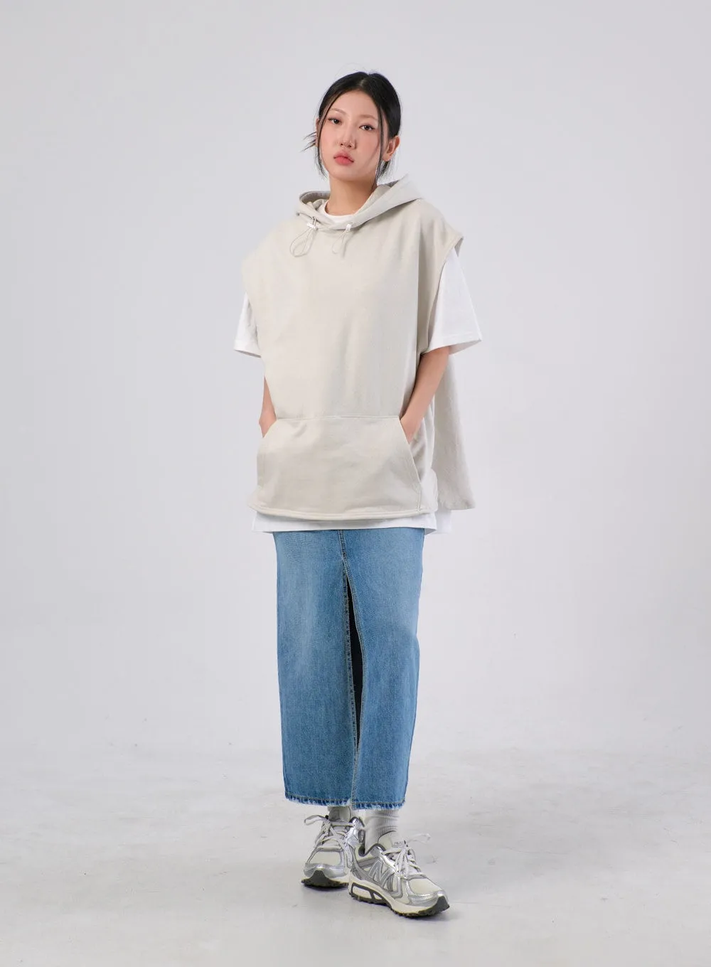 Oversized Hoodie Vest IA305