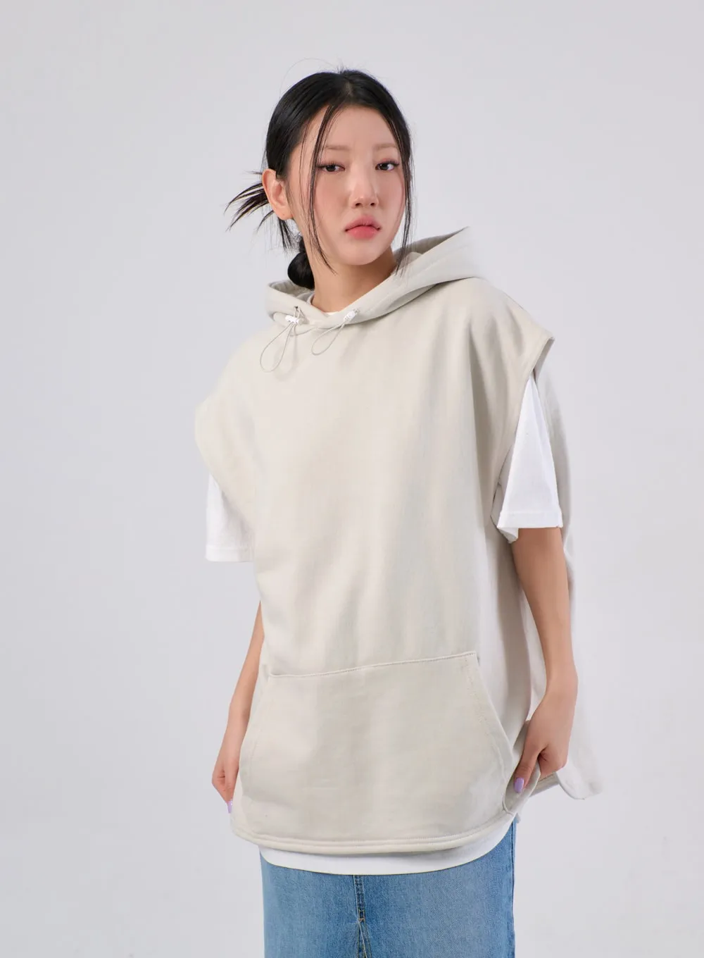 Oversized Hoodie Vest IA305