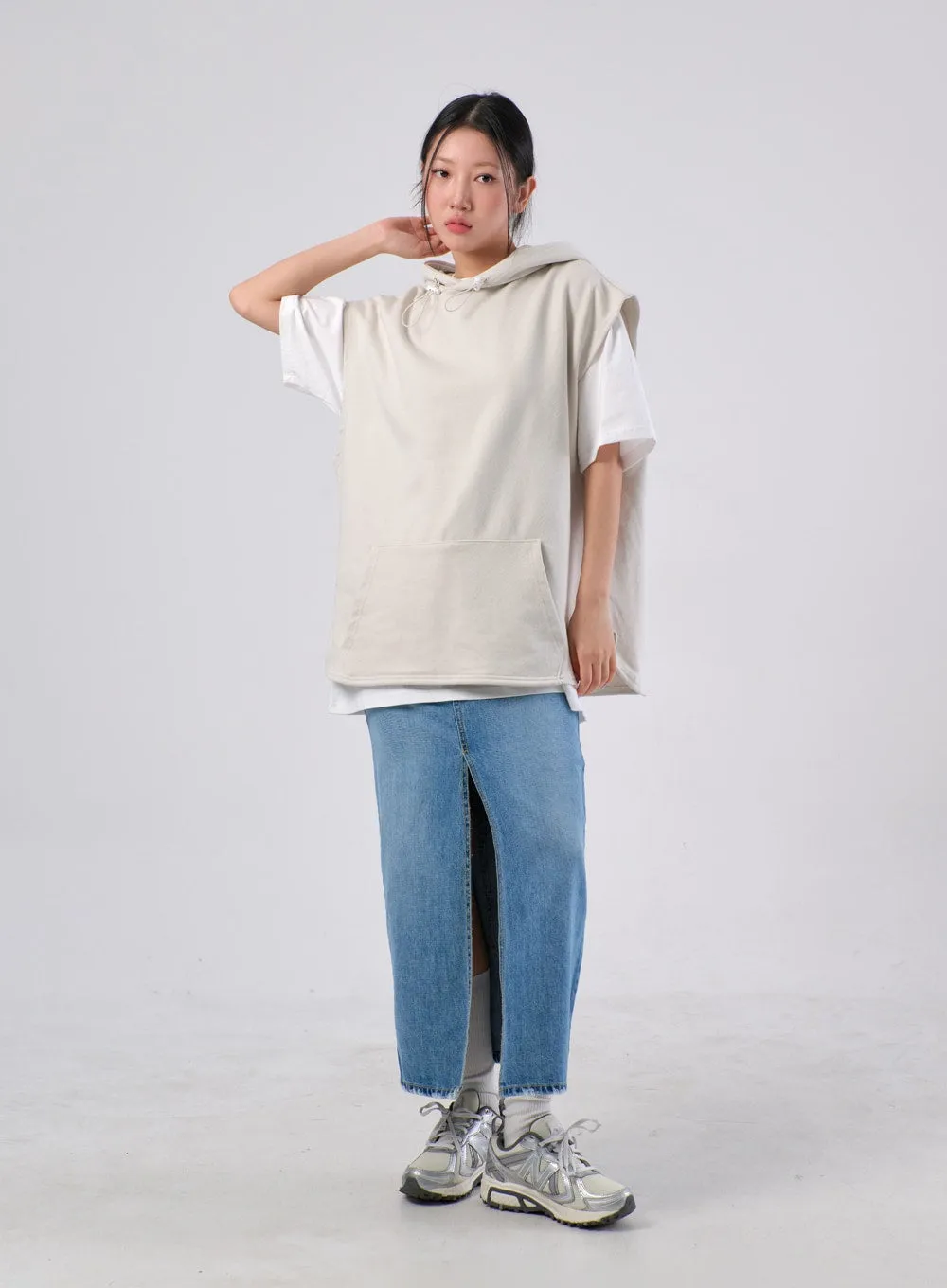 Oversized Hoodie Vest IA305