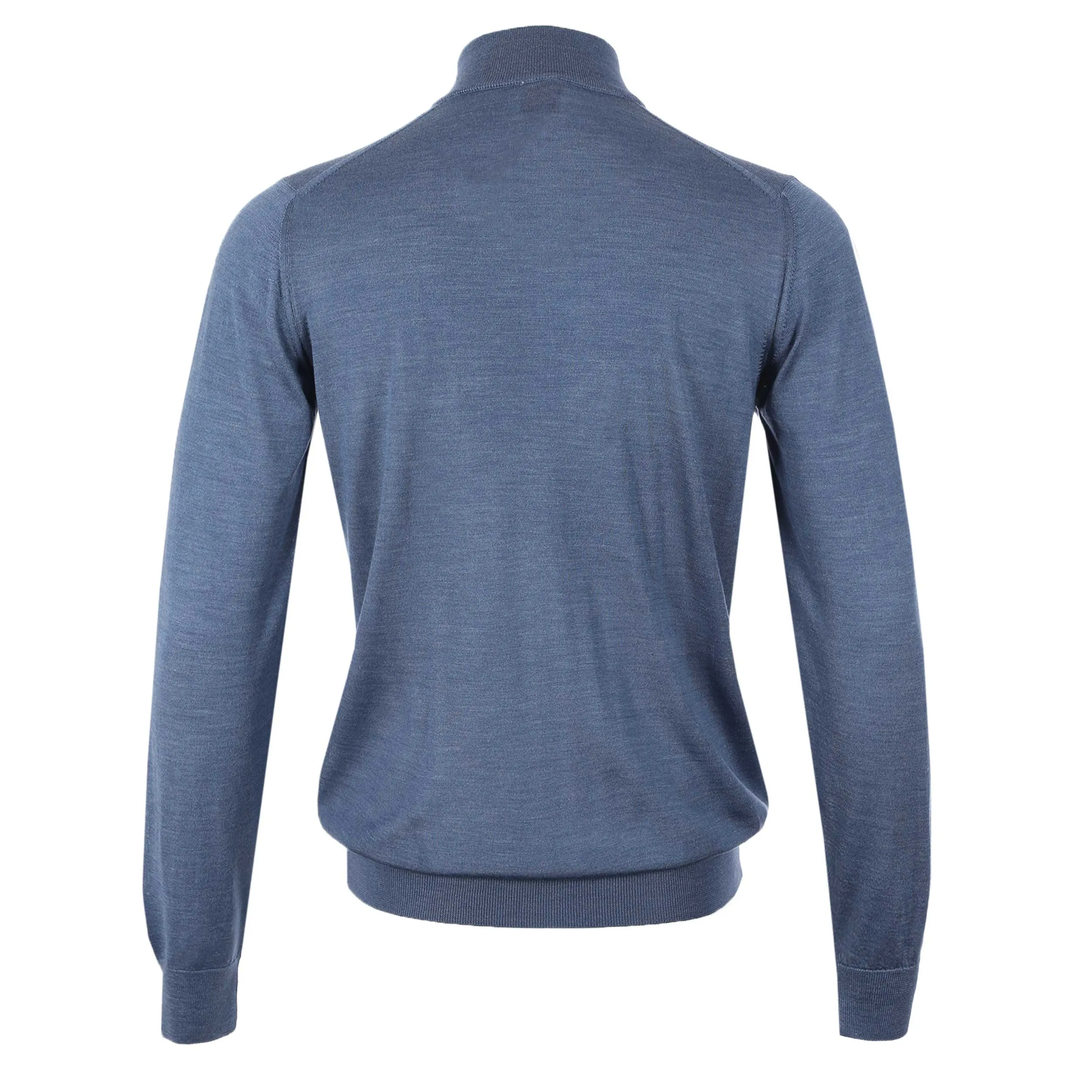 Pal Zileri Quarter Zip Knitwear in Blue Marl