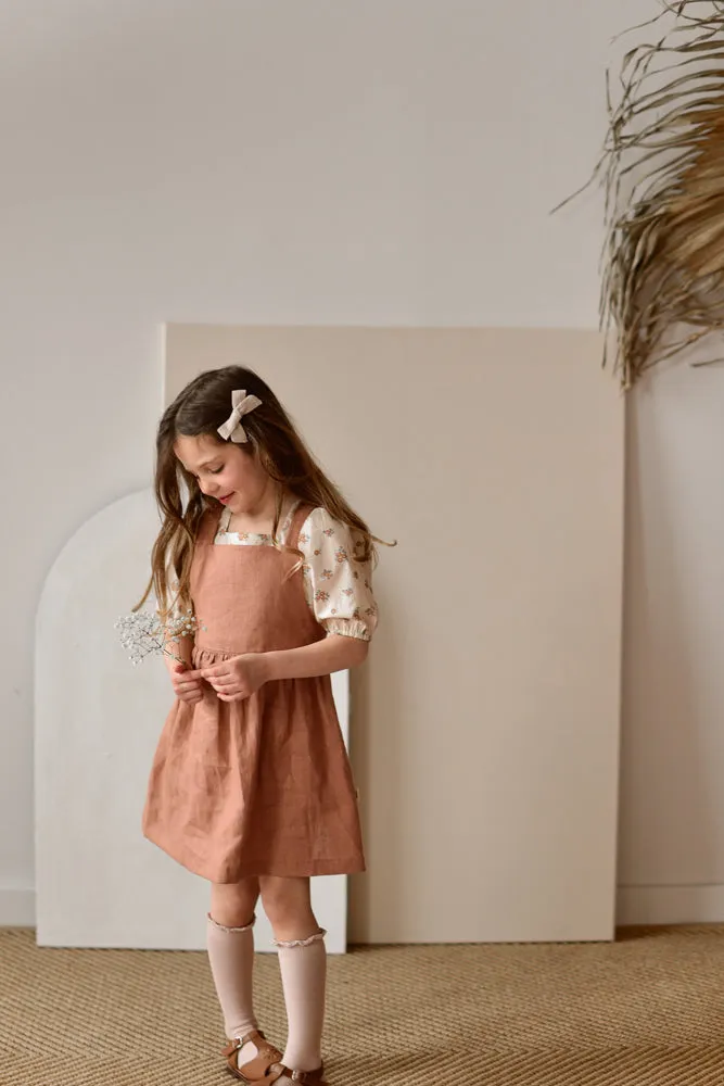 Pinafore Dress - Natural  * Pre-order