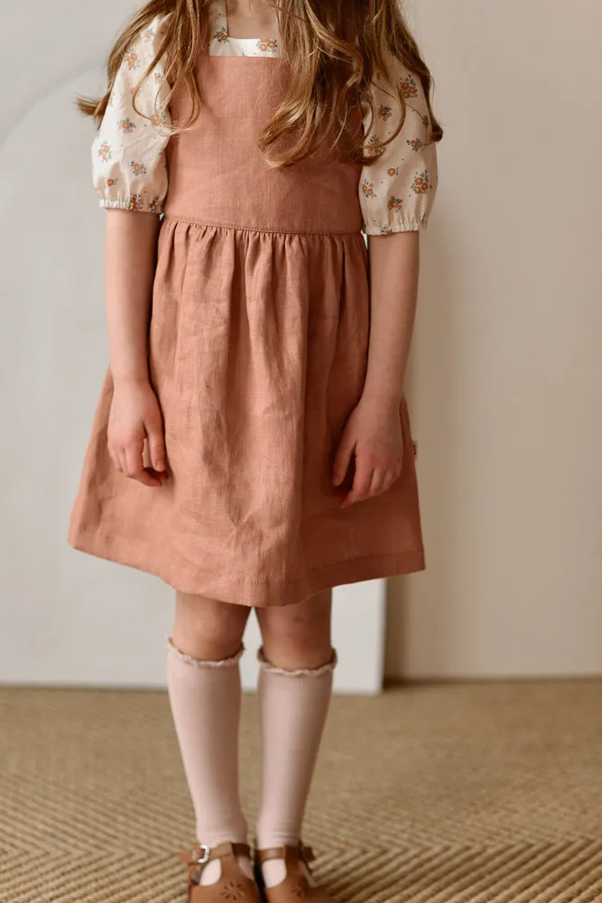 Pinafore Dress - Natural  * Pre-order