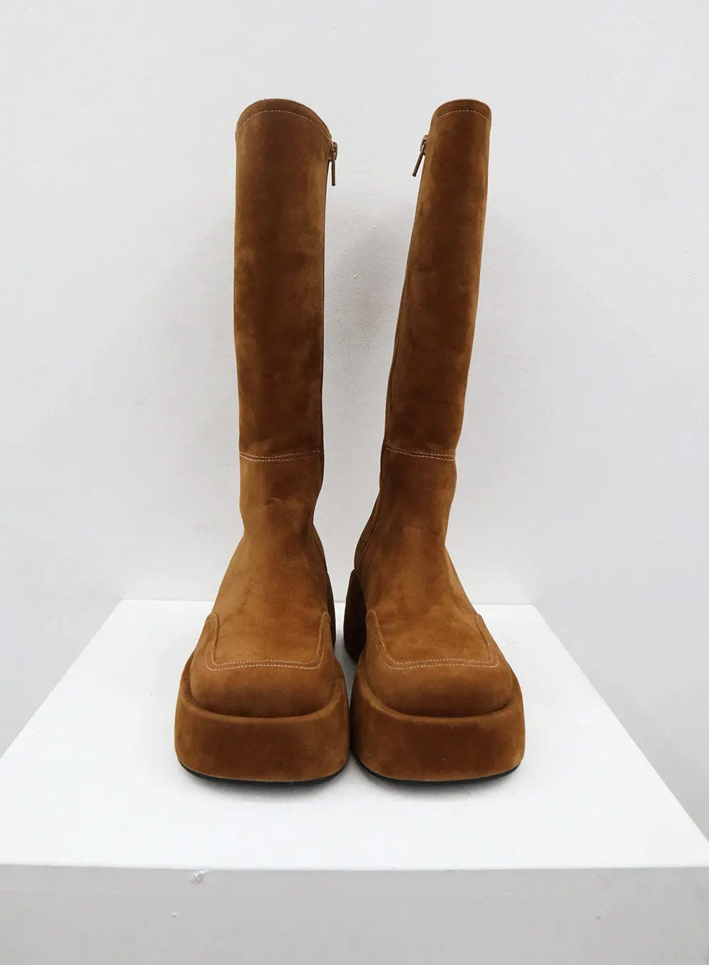 Platform Suede Knee High Boots CD08