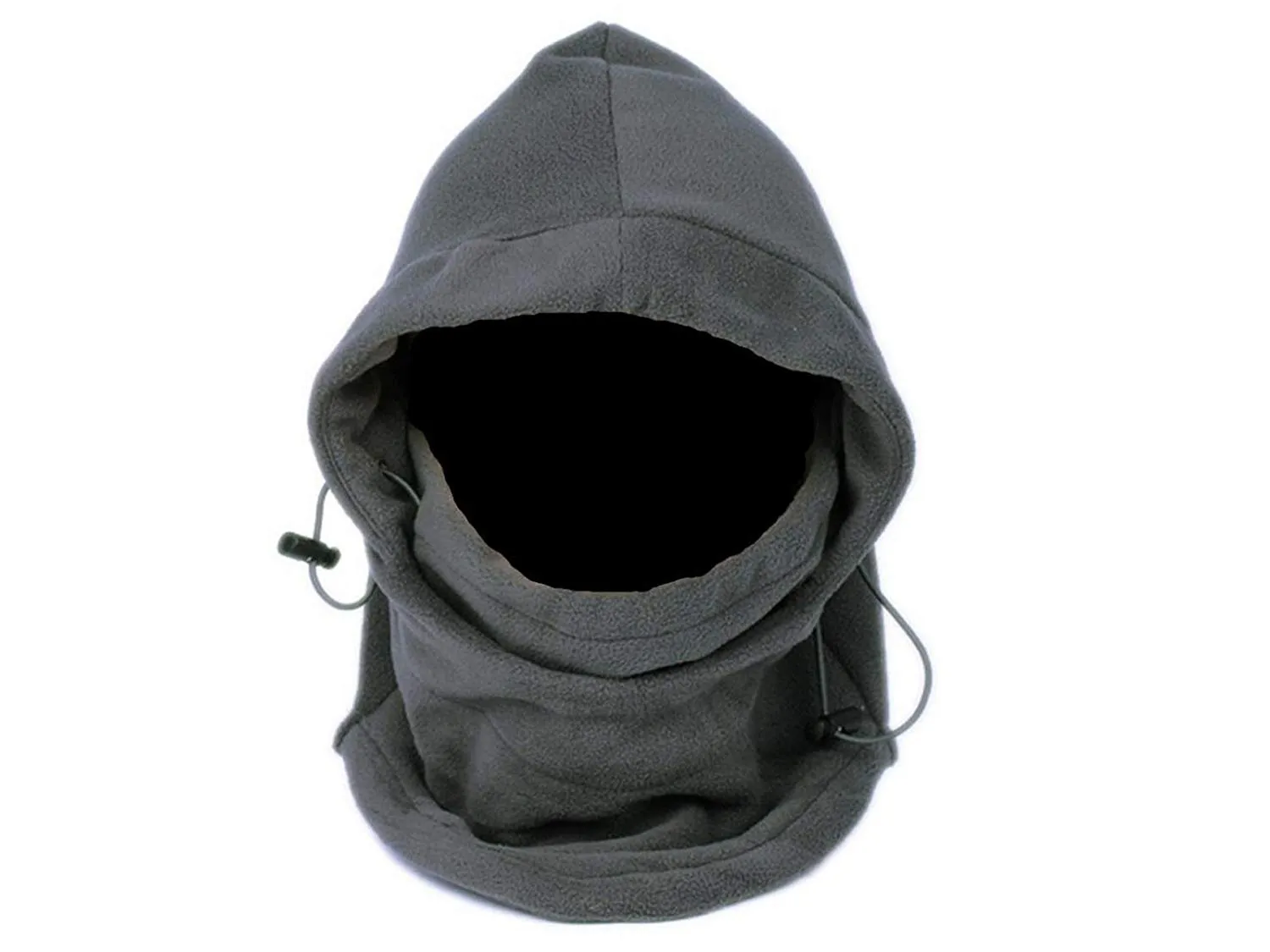 PolarEx 6-in-1 Fleece Hood - Versatile Grey Winter Accessory