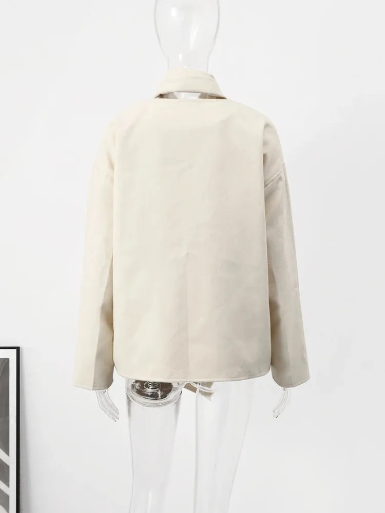 Pre Order:  Classic Scarf-Collarless Loose Jacket