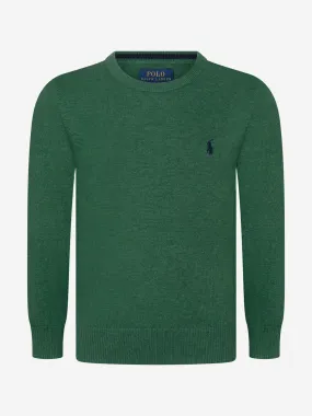 Ralph Lauren Boys Green Fine Cotton Sweater