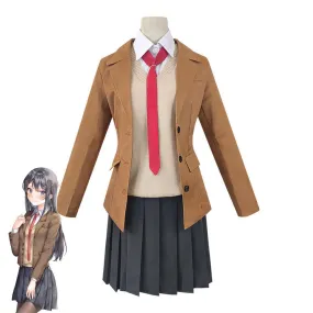 Rascal Does Not Dream of Bunny Girl Senpai Sakura Cosplay Costume Anime Halloween Uniform Outfit Set Dress Up For Women