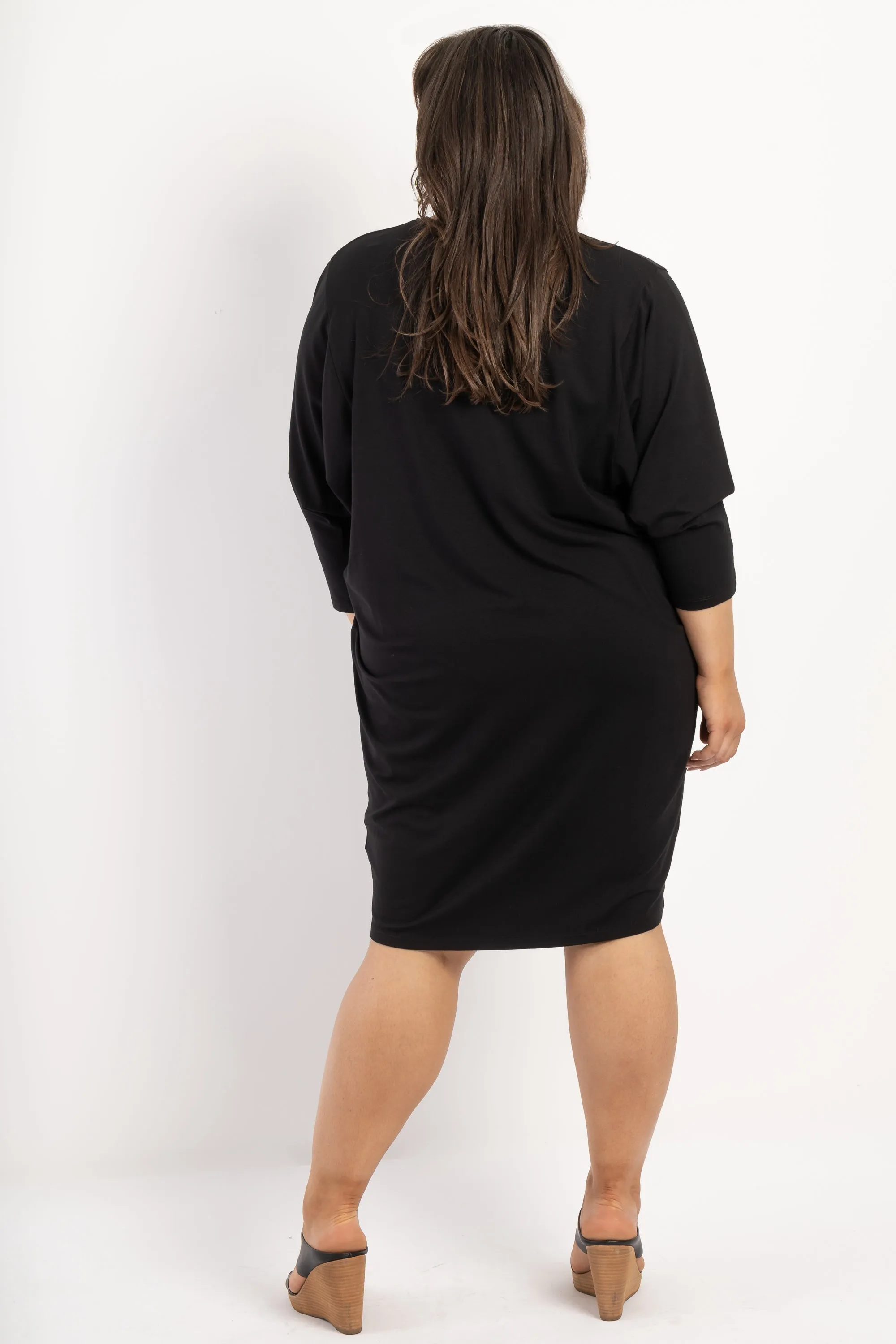 Rebel Yell Batwing Dress - Black - LAST ONES - XS(12/14)