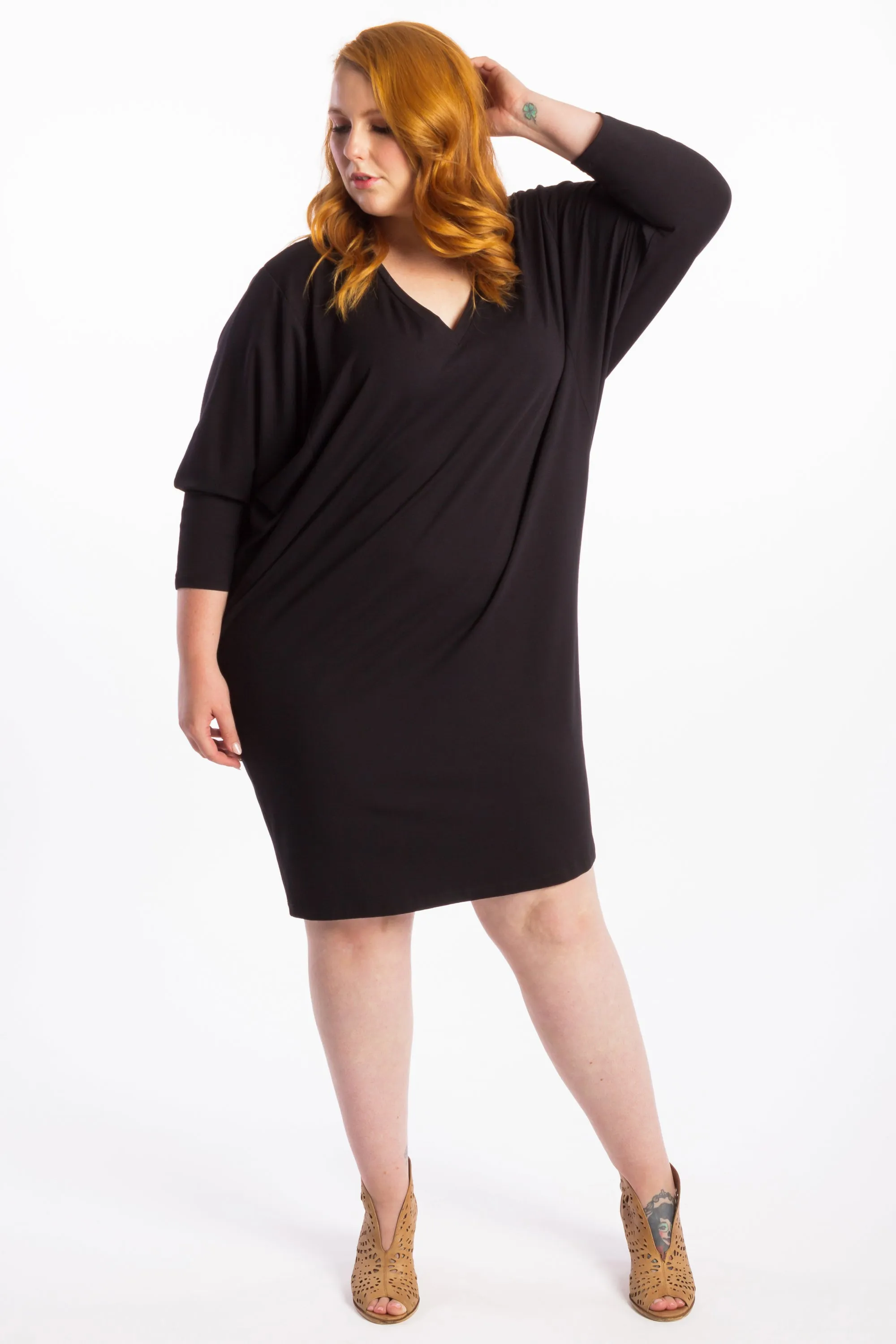 Rebel Yell Batwing Dress - Black - LAST ONES - XS(12/14)