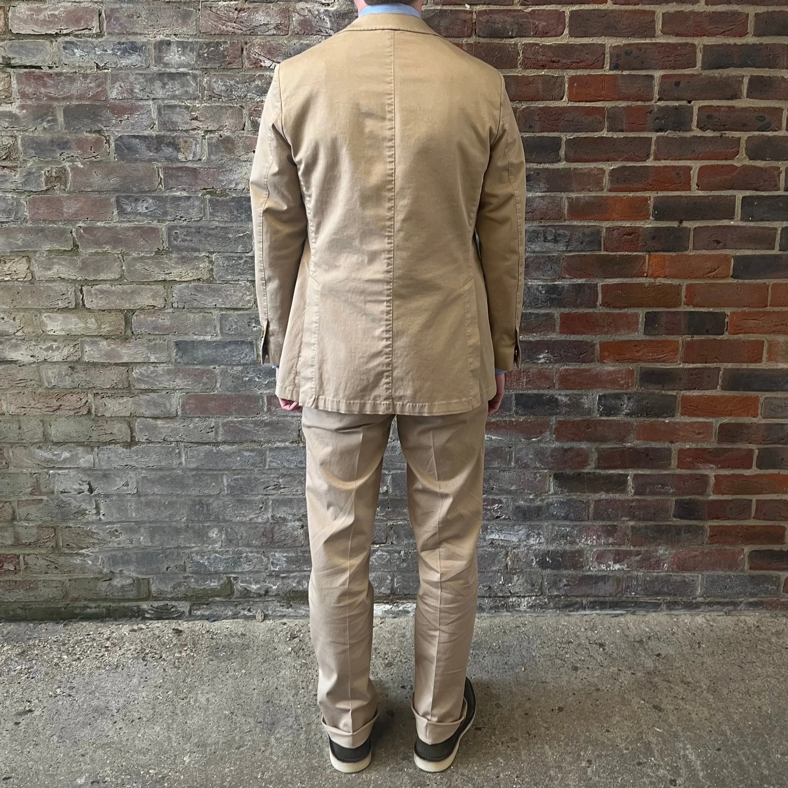 Regent - 'George' Unstructured Cotton Suit - Beige