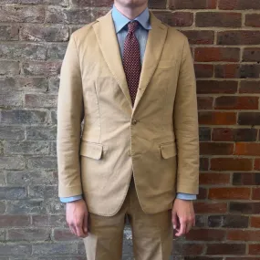 Regent - 'George' Unstructured Cotton Suit - Beige