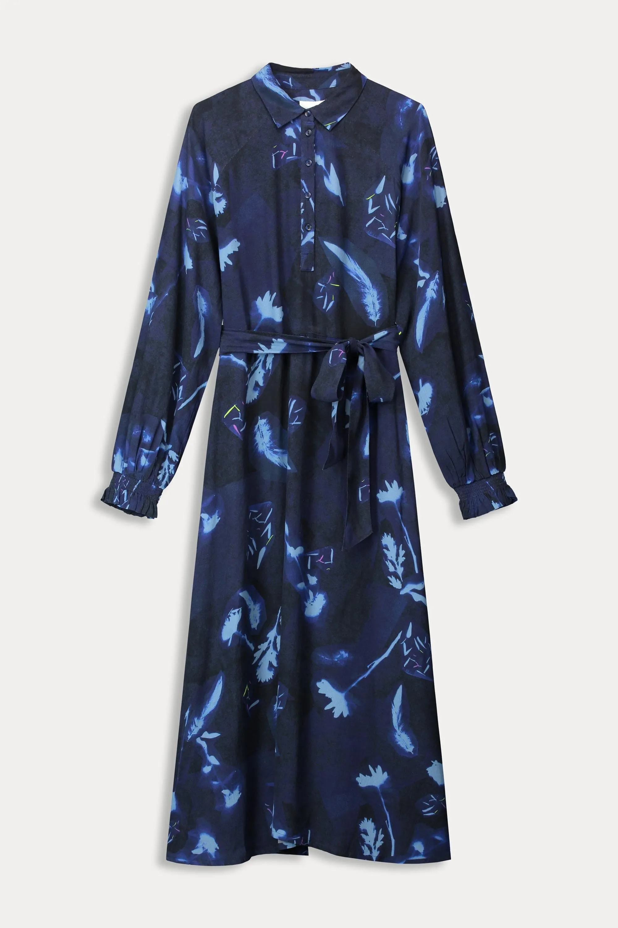 ROBE - Feathers and Floral Blue