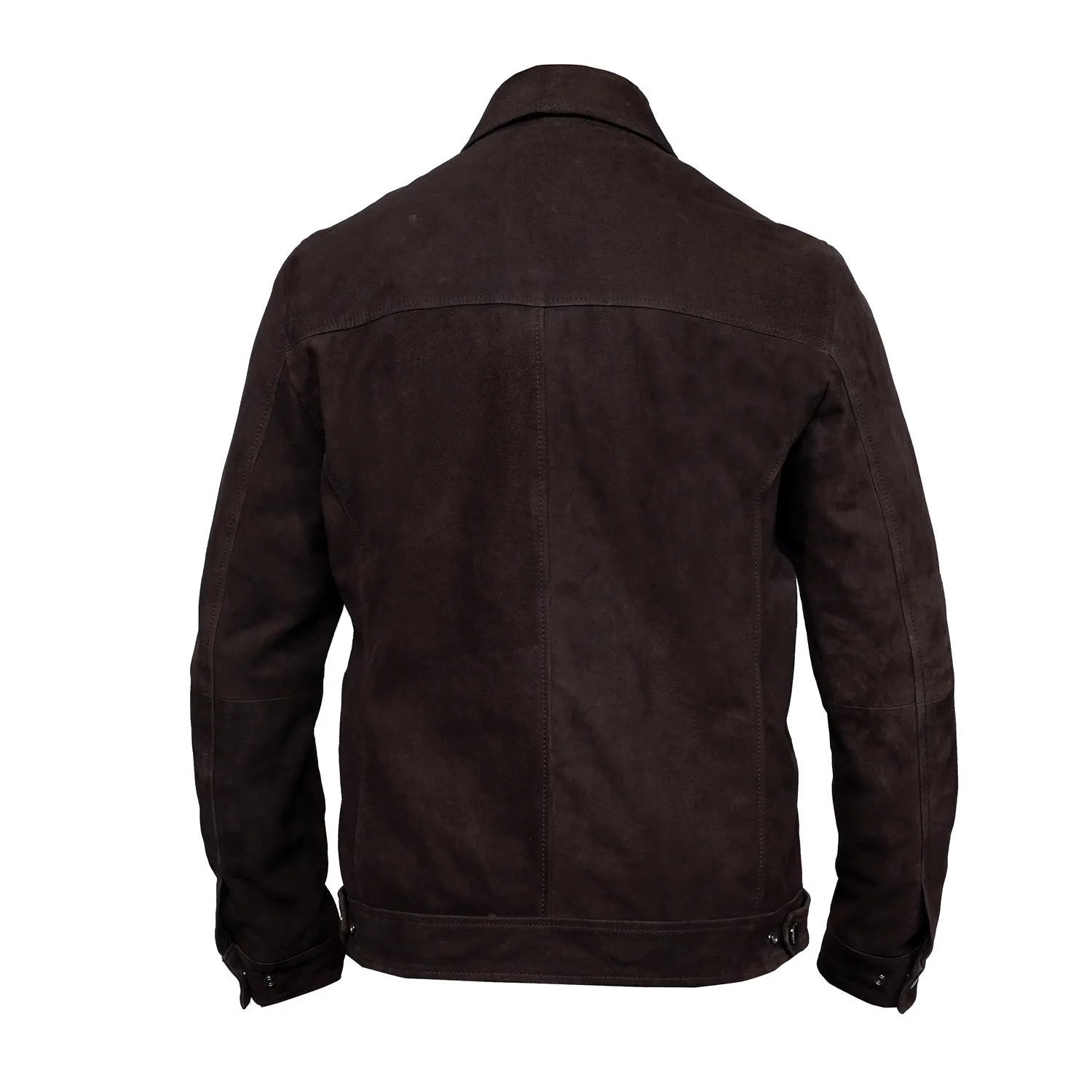 Safari Field Goat Suede Leather Dark Brown Jacket