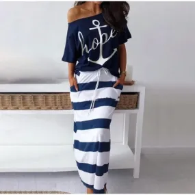 Sailor Anchor Two Piece Set Top   Skirt | OOTD