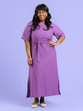 Sam Dress Purple Dot