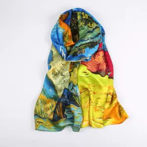 Silk Scarf Collections|Blossom Range|Autumn Design|Golden|Long Silk Scarf