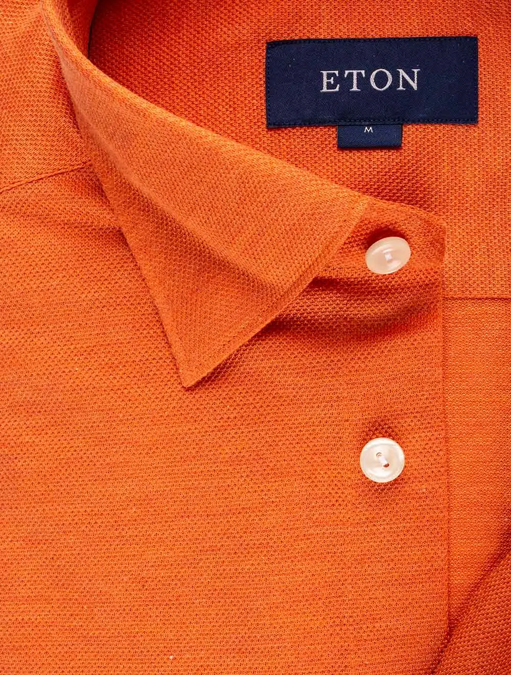 Slim Fit Jersey Casual Shirt Orange