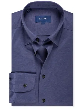 Slim Fit Jersey Stretch Shirt Indigo