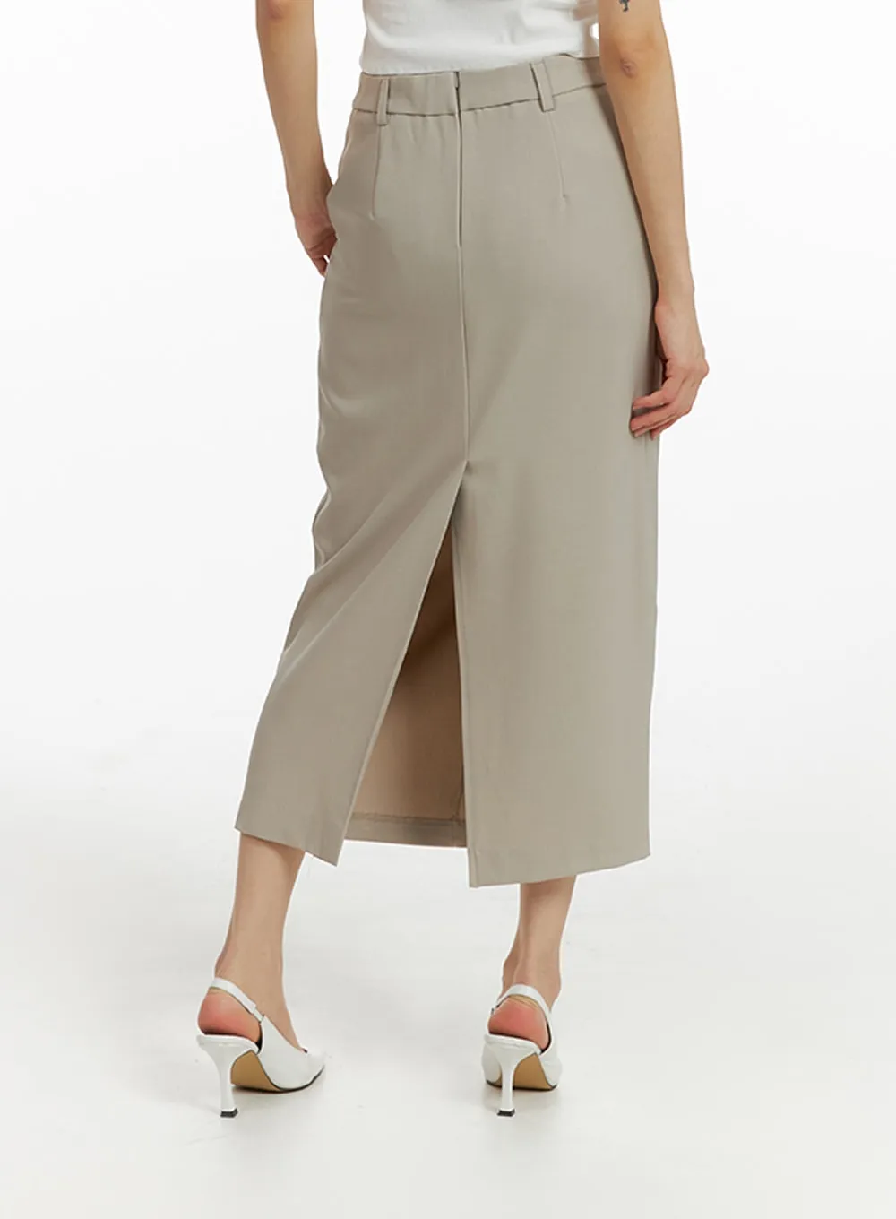 Solid Maxi Skirt IM414