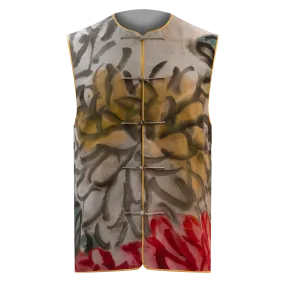 SPARKLE COLLECTION x HKMoA【WINE & CHRYSANTHEMUMS】100% Silk Waistcoat  (延年壽酒) (齊白石)