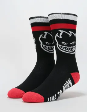 Spitfire Bighead LTB Socks - Black/Red/White