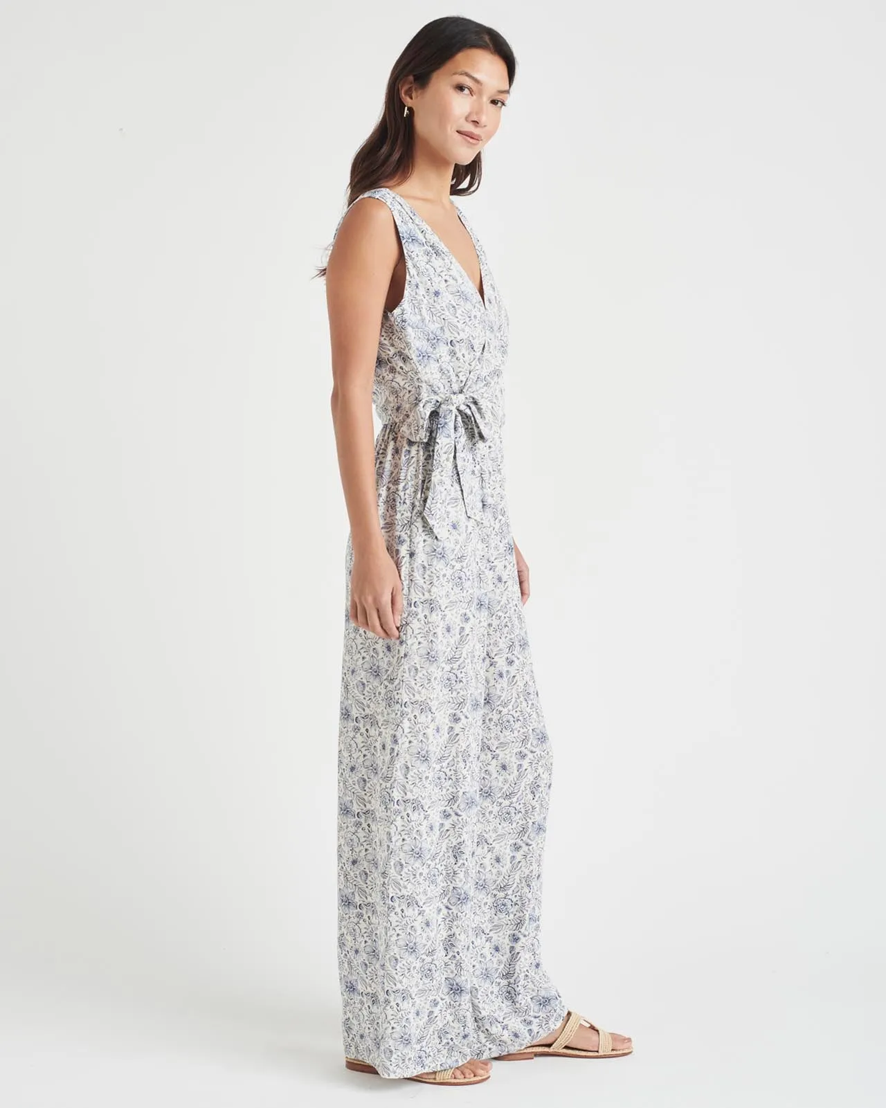 Splendid x Cella Jane Printed Surplice Jumpsuit