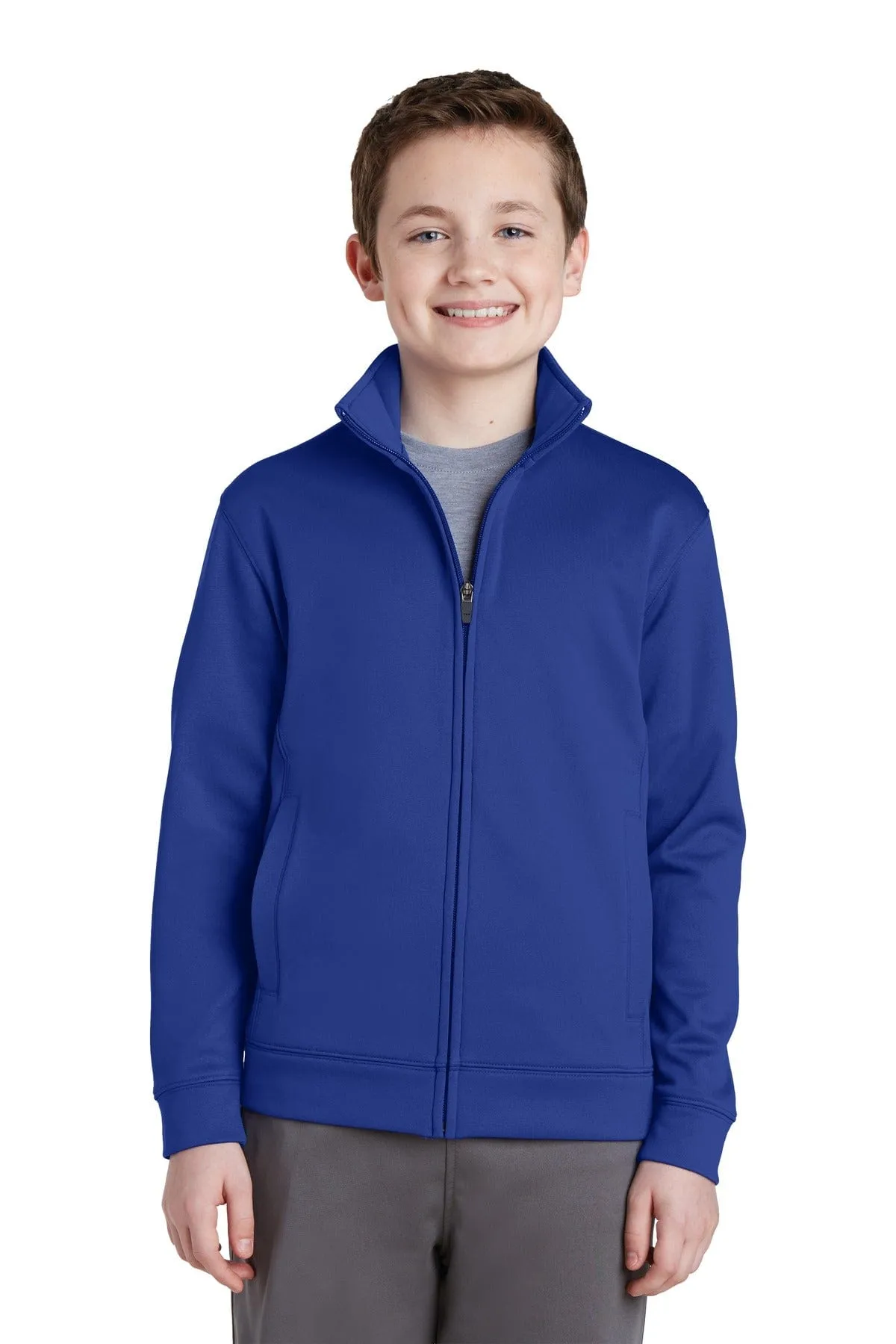 Sport-Tek YST241: Youth Sport-Wick Fleece Full-Zip Jacket