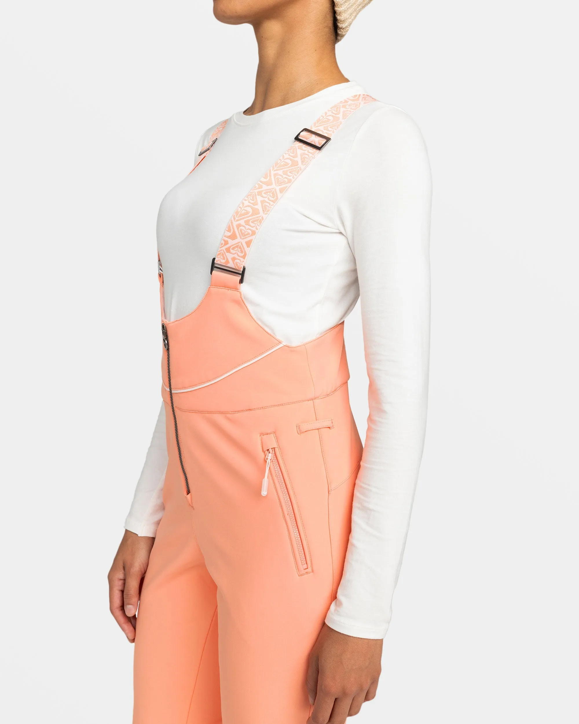 Summit Bib Snow Pant - Peach Pink