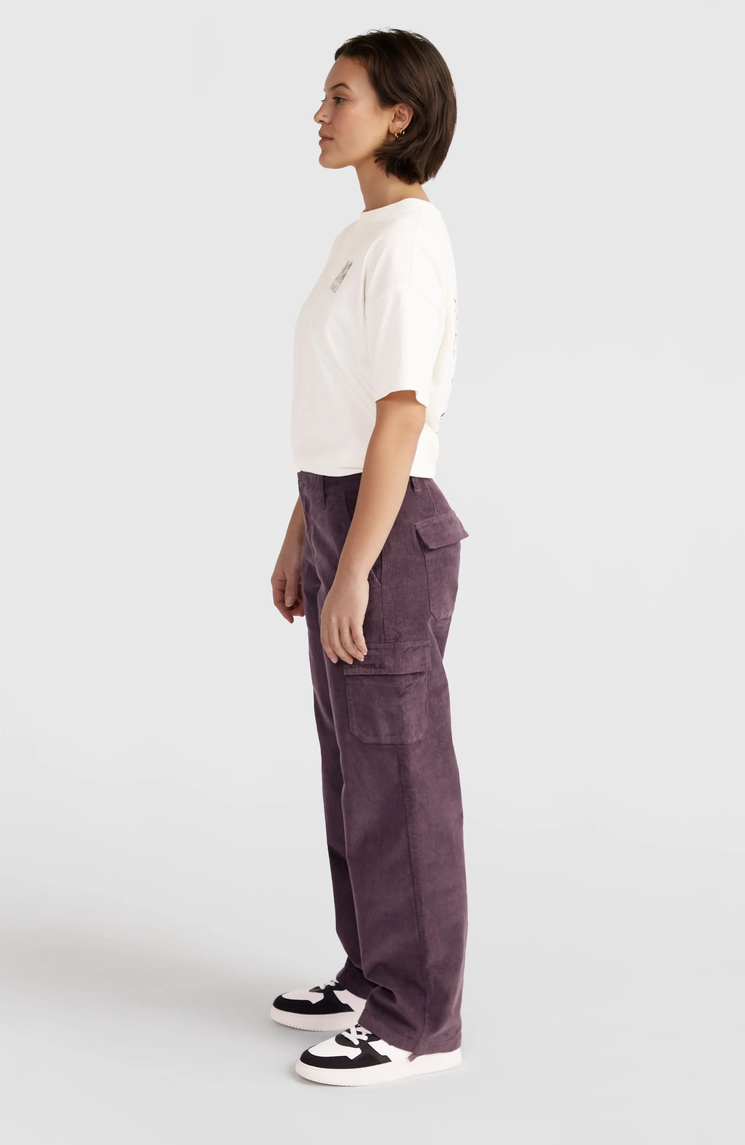 Surf Heroes Cord Cargo Pants | Mauve Miracle