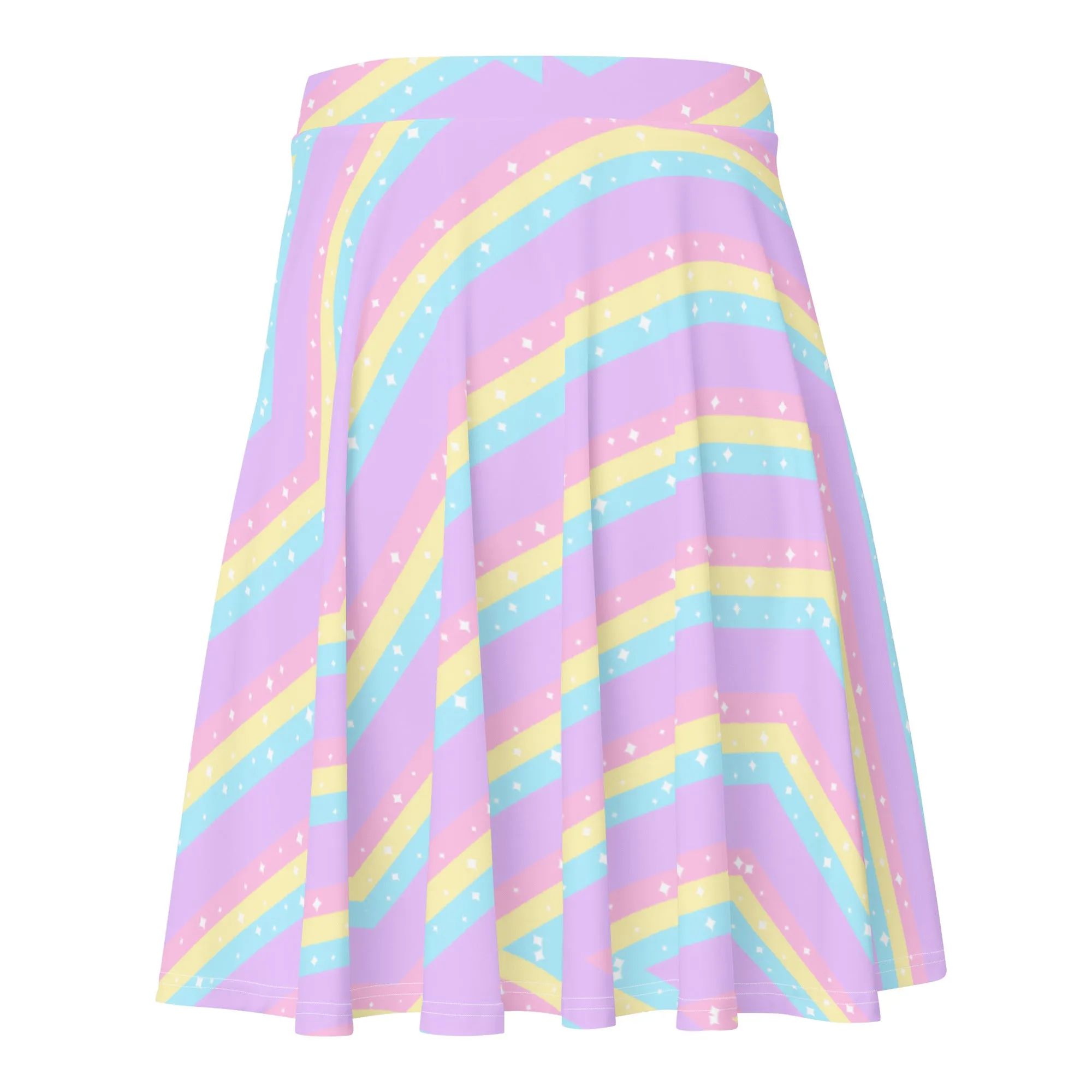 Teatime Fantasy Purple Rainbow Skater Skirt