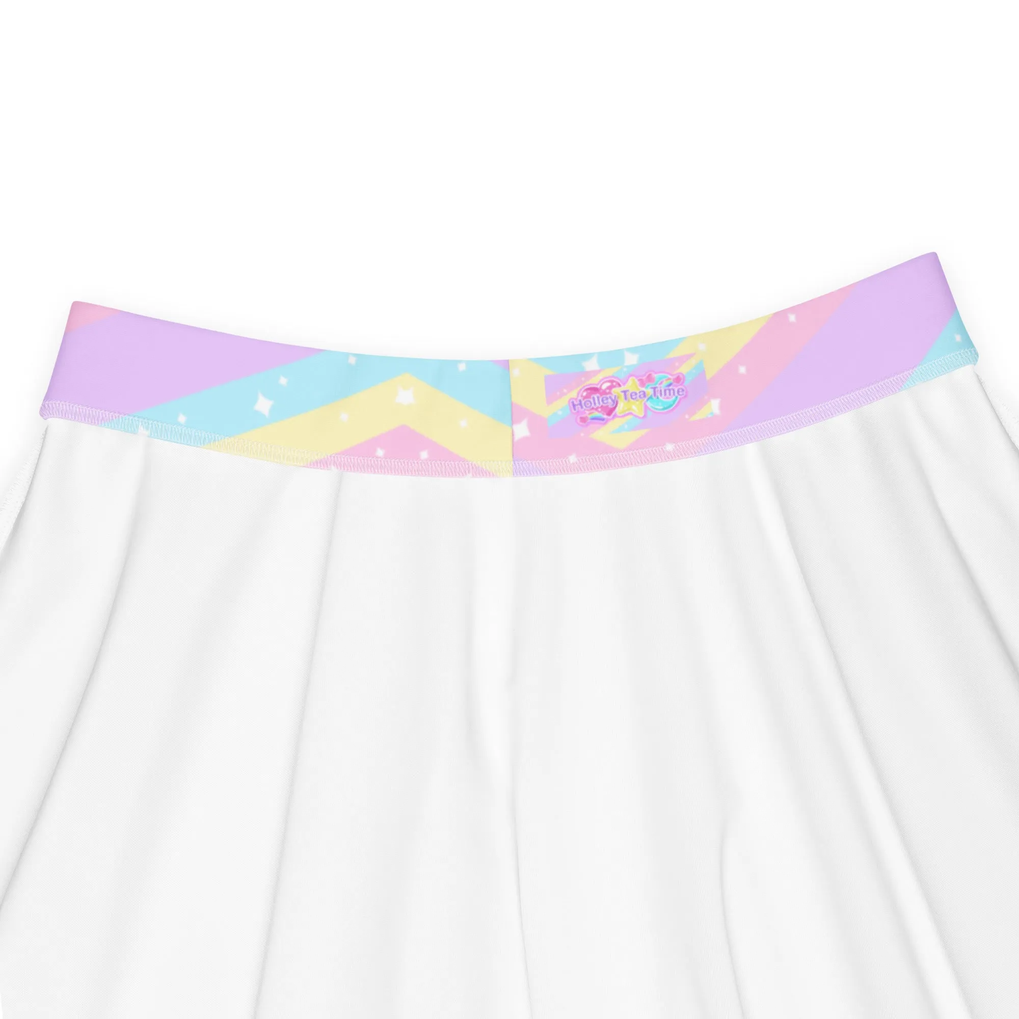 Teatime Fantasy Purple Rainbow Skater Skirt