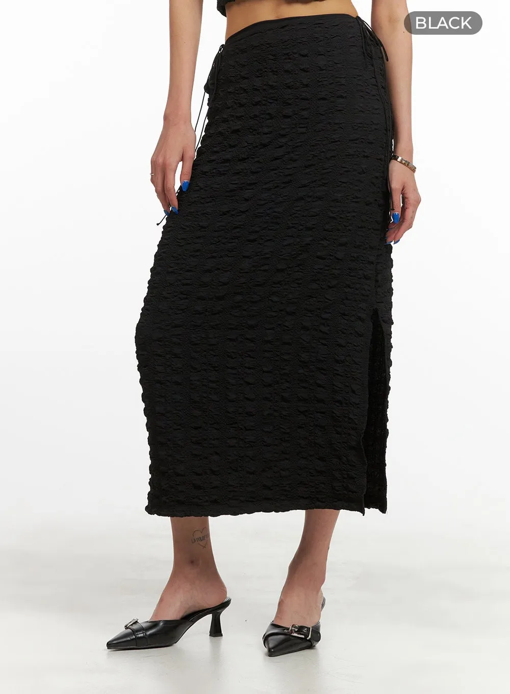 Textured Maxi Skirt CY424