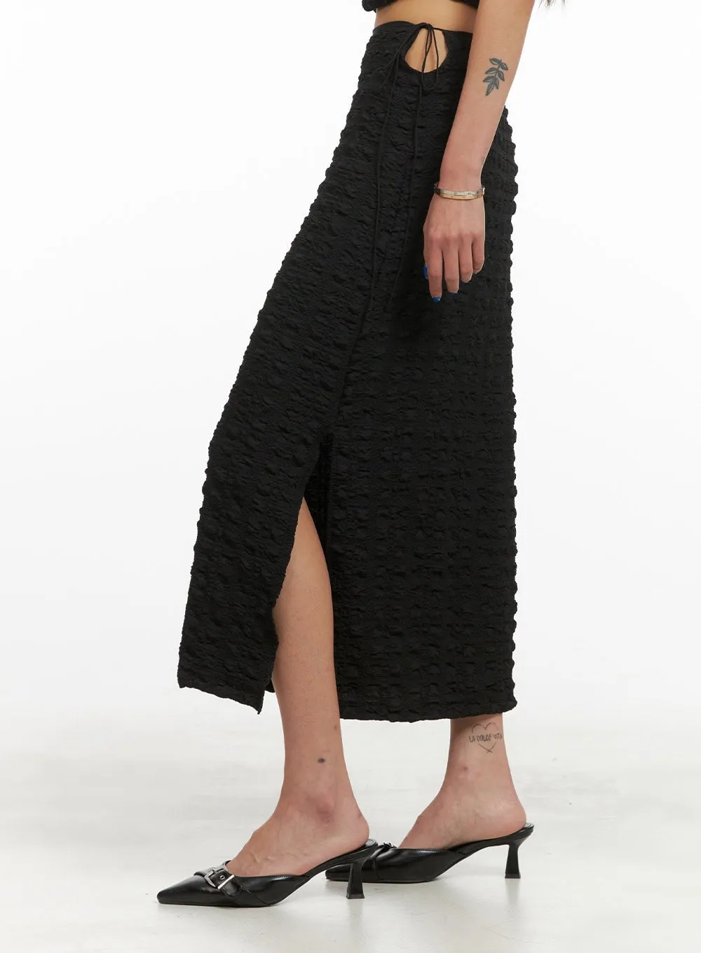 Textured Maxi Skirt CY424