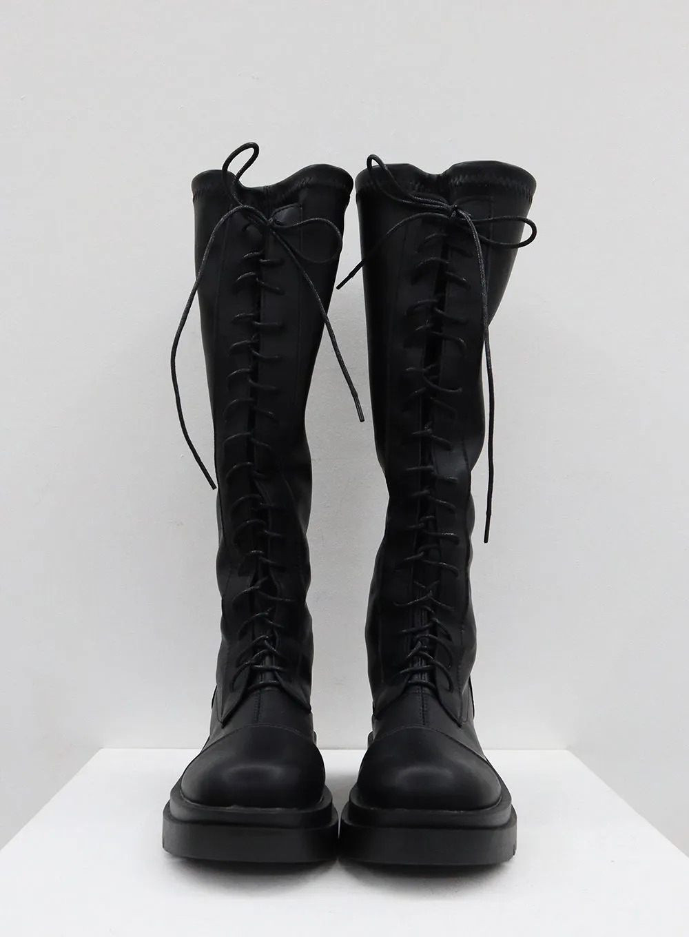 Thick Platform Lace-Up High Boots BO25