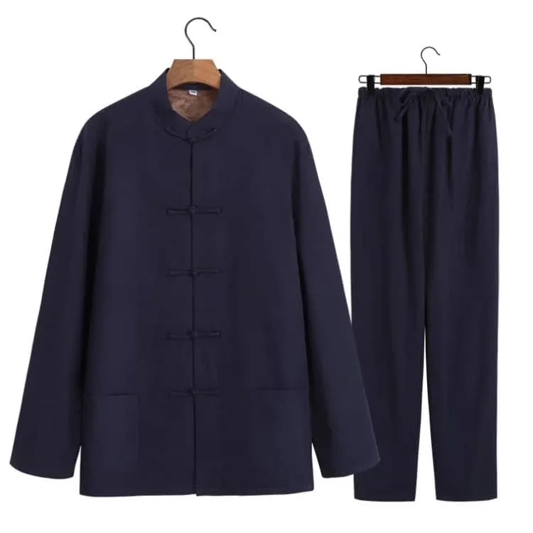 Thinly Fleece-Lined Tang Suit (2-Piece)