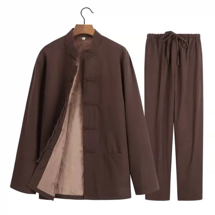 Thinly Fleece-Lined Tang Suit (2-Piece)