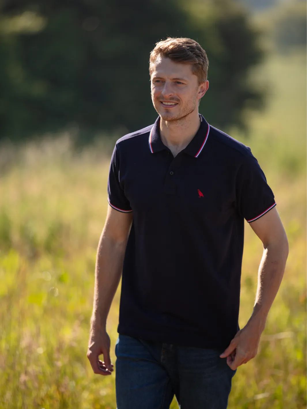 Tipped Polo Shirt - Navy