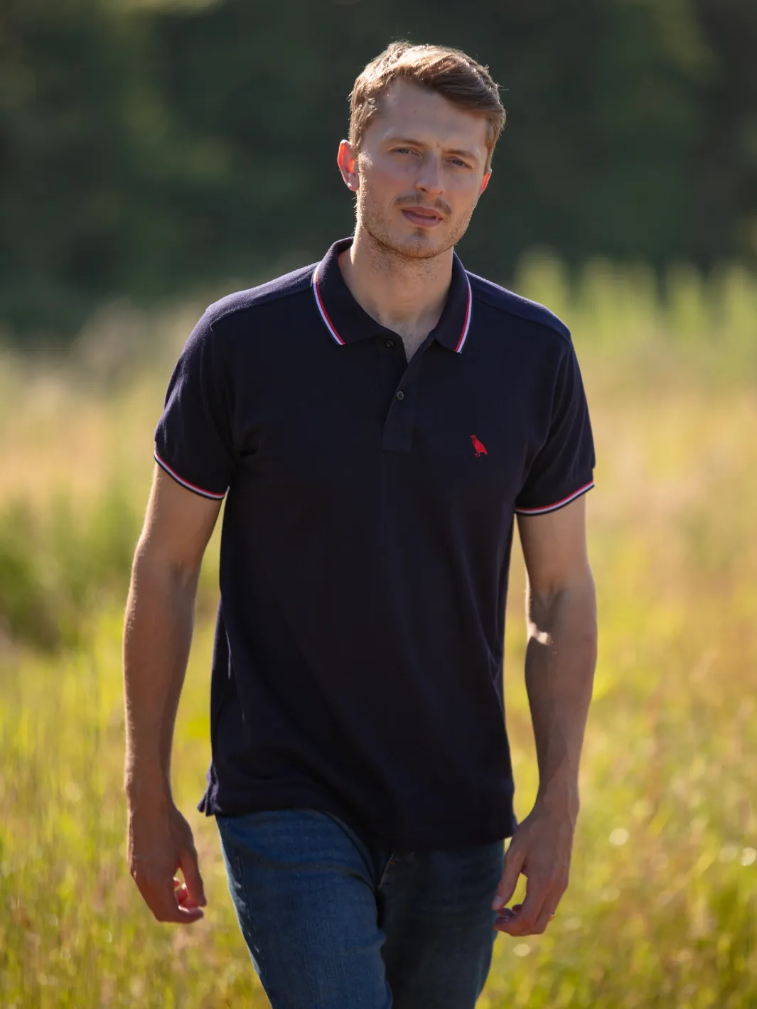 Tipped Polo Shirt - Navy