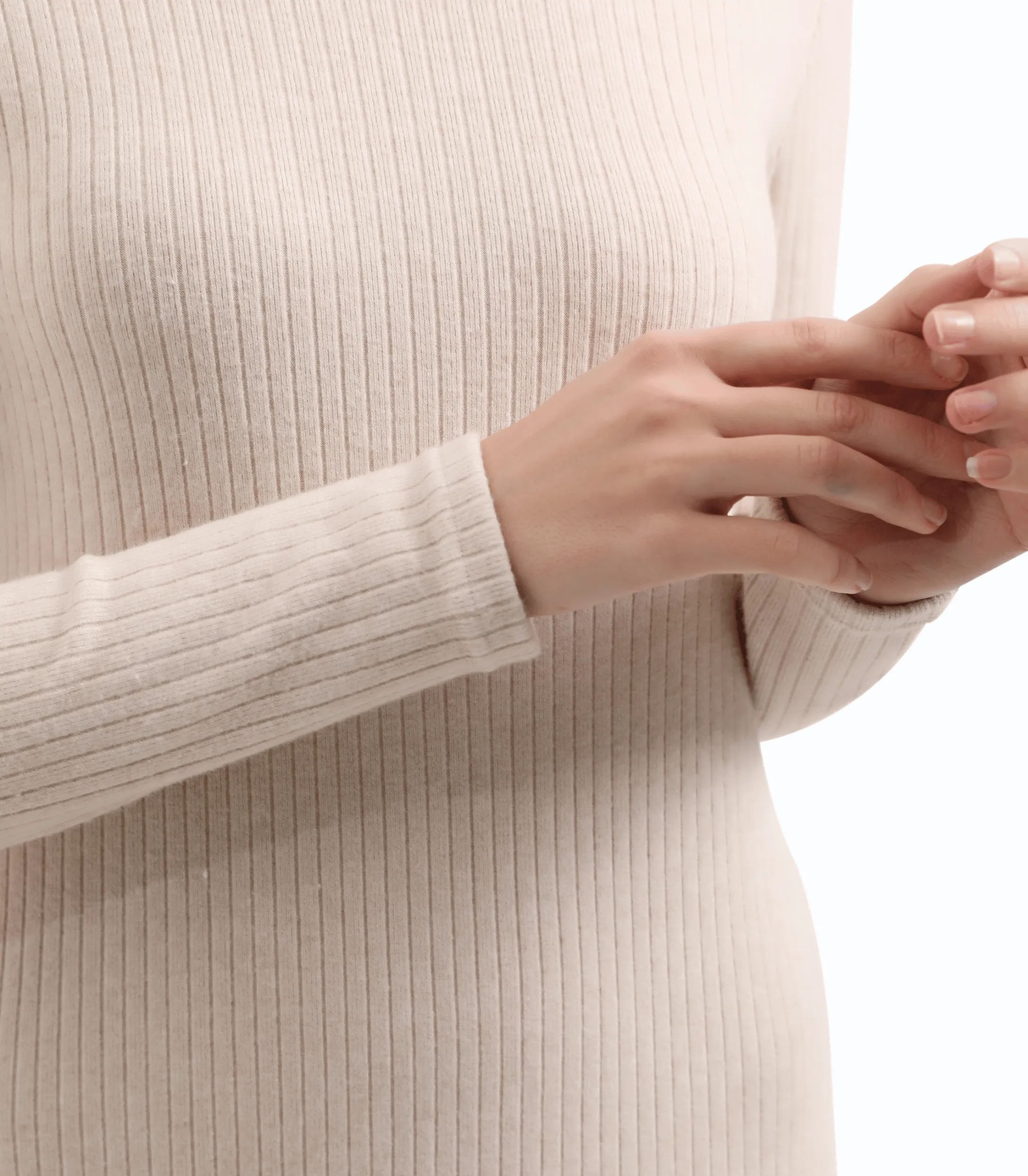 Turtleneck Fitted Maternity Maxi Sweater Dress