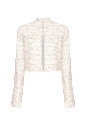 Tweed Short Jacket in Pastel Colours - Hermione