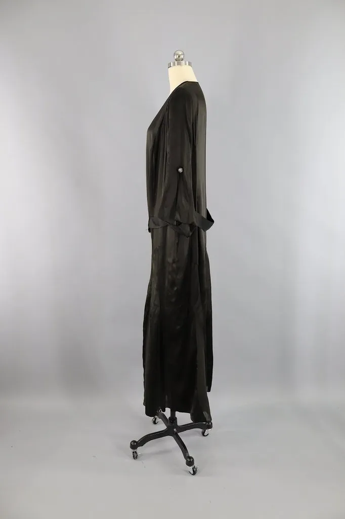 Vintage 1920s-1930s Silk Dress with Matching Vest
