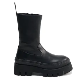 Vitello All Black Leather Boots