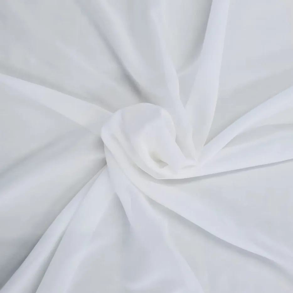 White Dyeable Solid Crepe Fabric 1