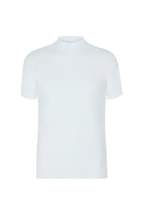 White Mock Neck T-Shirt