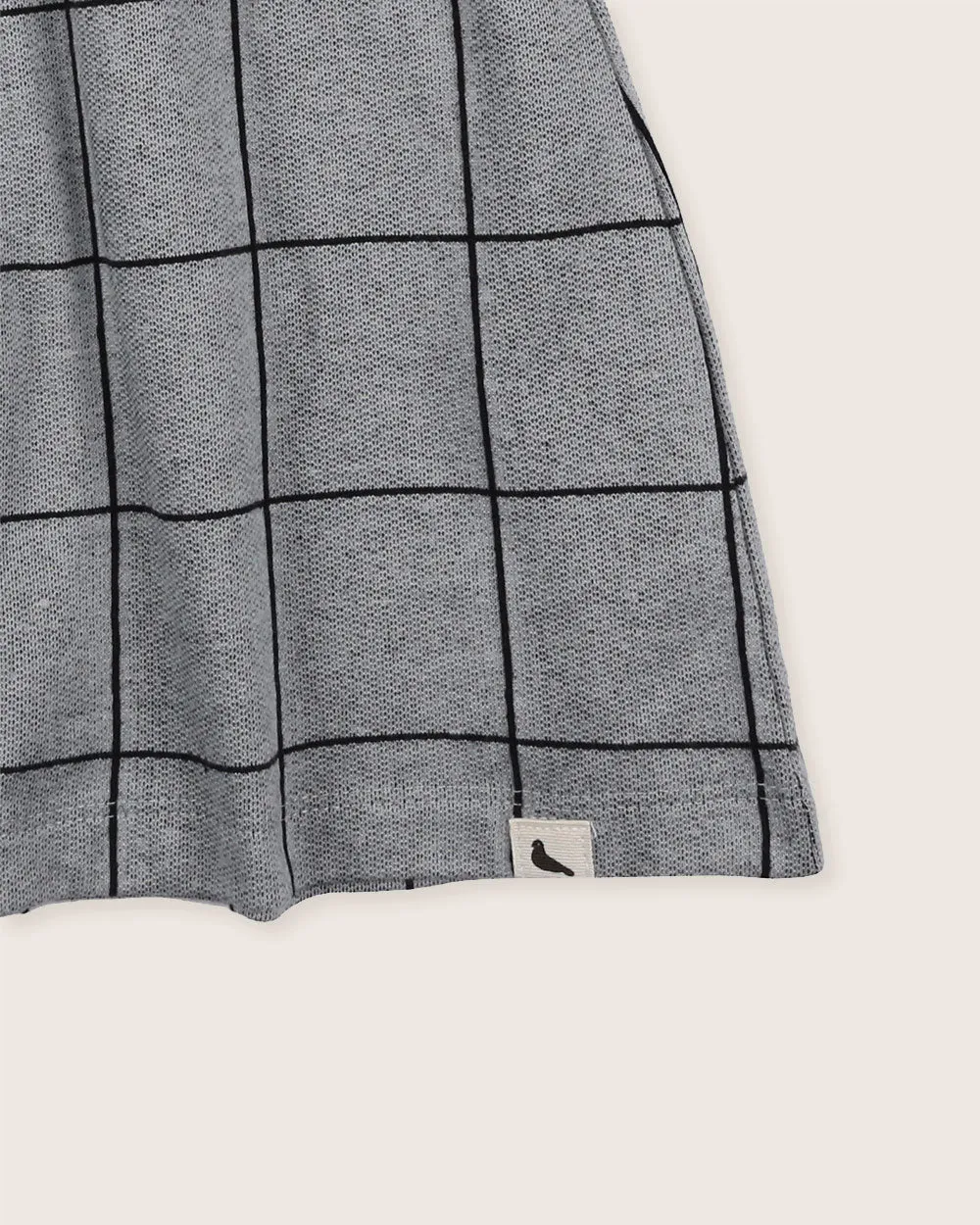 Window Pane Check Midi Skirt