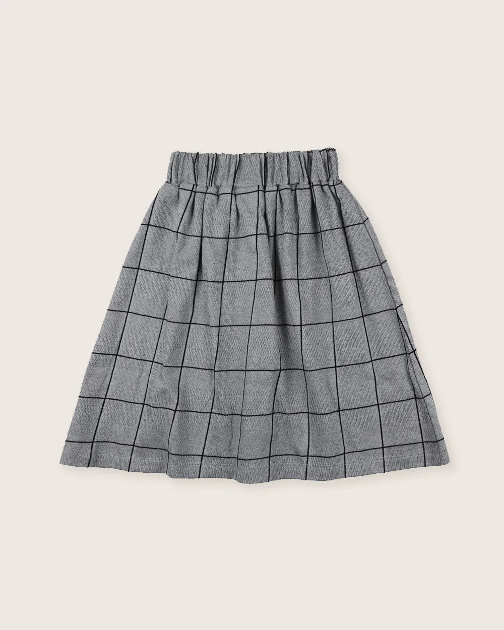 Window Pane Check Midi Skirt